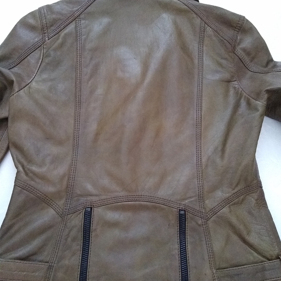 Wilsons Leather asymmetric moto biker jacket - Picture 11 of 12